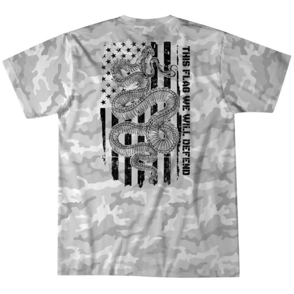 HOWITZER Men's T-Shirt DEFEND FLAG Military Grunt White S M L XL 2XL 3XL 4XL - Picture 12 of 15
